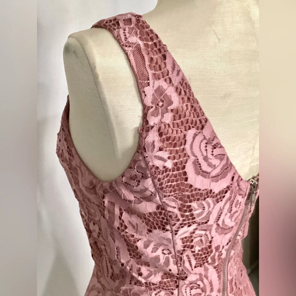 Speechless Floral Lace Midi Dress - Rose Pink Size XS - Picture 8 of 10